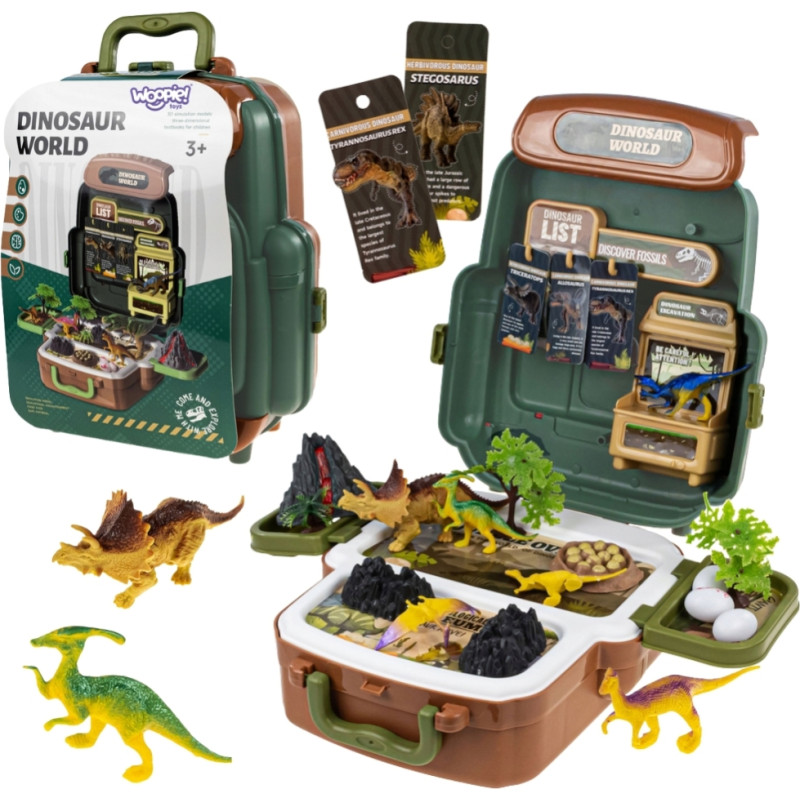 Woopie Walizka Dinosaur World - Edukacyjny Zestaw Odkrywcy Dinozaurów