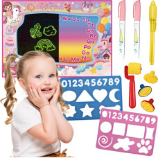 Woopie Mata Wodna do Malowania 2w1 XXL 100x70cm Świeci w Ciemności