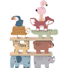 Tooky Toy Wooden Blocks Puzzle Animals Montessori 9 pcs.