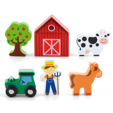 Viga Toys Viga Farma 6 koka figūriņas