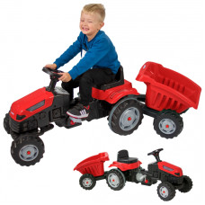Woopie Farmer GoTrac MAXI pedāļu traktors ar piekabi Silent Wheels