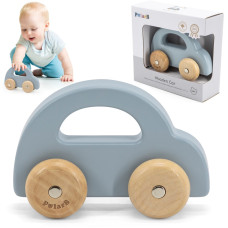 Viga Toys VIGA PolarB koka stumjmašīna zila
