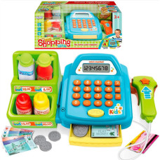 Woopie Shop Cash Register with Shelf and Accessories