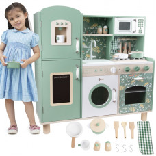 Classic World Large Wooden Vintage Kitchen for Children + Accessories