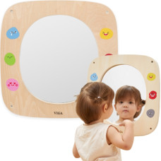 Viga Toys VIGA Drewniana Tablica z Lustrem i Emotkami