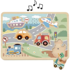 Tooky Toy Деревянные интерактивные головоломки-машинки