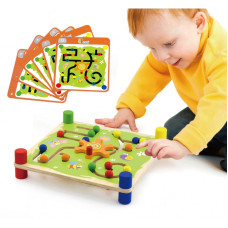 Viga Toys Montessori koka izglītojošā spēle Track and Trace