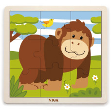 Viga Toys VIGA Handy Wooden Puzle Gorilla 9 gab