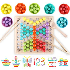 Woopie Krāsainu bumbu mīklu Montessori mozaīkas šķirotājs