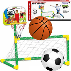 Woopie Набор 2в1 баскетбольных футбольных ворот + мячи