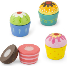 Viga Toys Viga Wooden Cookies Cupcakes 4 gab