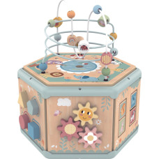 Tooky Toy Montessori interaktīvā koka sešstūra atvēršanas kaste