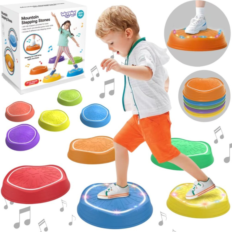 Woopie Interactive Balance Stones with Sound and Light 5 pcs.