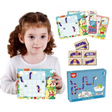 Tooky Toy Логическая игра Магнитная доска-пазл для детей 40 шт.