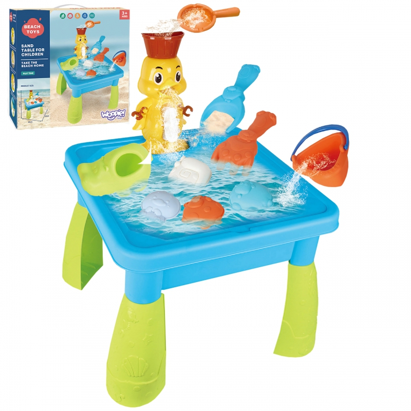 Woopie Ūdens galds 2in1 Sandbox Duck Waterfall 9 piederumi