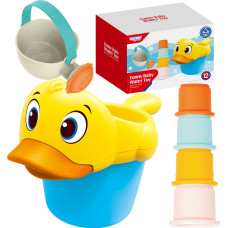 Woopie BABY Bath Water Toy Bucket with Duck and Watering Can + Cups