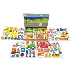 Tooky Toy Montessori izglītojošās puzles magnētiskā kaste bērniem 80 gab.