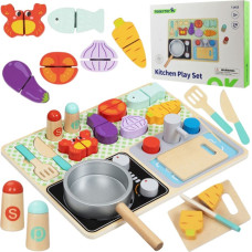 Tooky Toy Koka virtuve ar aksesuāriem - mazā šefpavāra komplekts