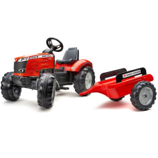 Falk Massey Ferguson sarkanais pedāļa traktors ar piekabi 3 gadus