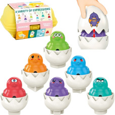 Woopie Układanka Sorter Montessori Dopasuj Kształty Zabawne Kurczaczki Jajka 6szt