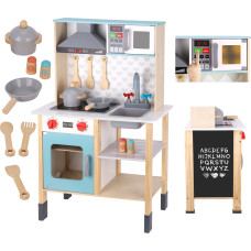 Tooky Toy Large Wooden Kitchen for Children 10 pieces FSC