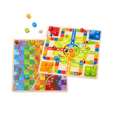 Tooky Toy Loģikas galda spēles 2in1 Ludo ķīniešu + Free the Animals