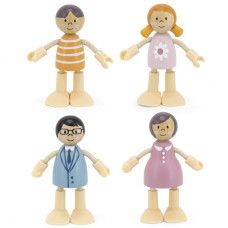 Viga Toys VIGA PolarB Wooden Dolls Family Doll Set Figurines