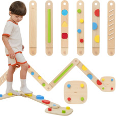 Viga Toys VIGA Drewniana Równoważnia Modułowa Tor Ścieżka Sensoryczna