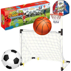 Woopie Set 2in1 Basketball Football Goal + Balls