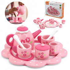 Viga Toys VIGA Set Tea and Coffee Service on a Tray 12 pcs.