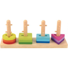 Tooky Toy Montessori Shape Sorter with Colorful Blocks