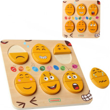Masterkidz Board for Learning Emotions Wooden Eggs What humor? Montessori