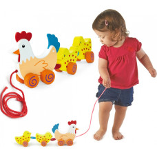 Viga Toys VIGA Pulling set Chanterelle with chickens 36 cm