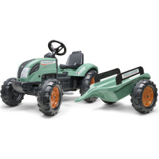 Falk Green Lander pedāļu traktors ar piekabi uz 3 gadiem