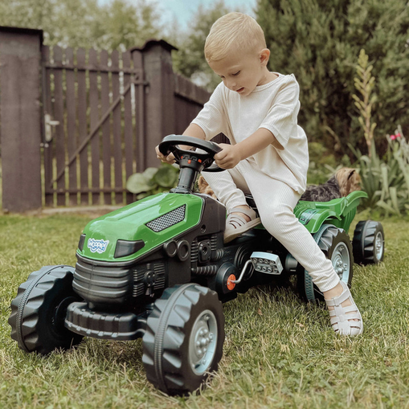 Woopie Traktor na Pedały Farmer GoTrac MAXI z Przyczepą Ciche Koła