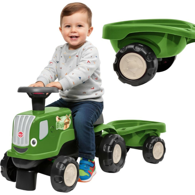Falk Ride-on Tractor with Trailer Birdy Farm Green 1-3 years