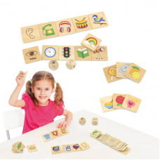 Viga Toys VIGA Izglītojošā spēle Mācību puzle Šķirošanas sajūtas 37 gab. Montessori