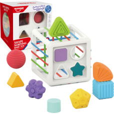 Woopie BABY Flexible Sensory Cube Šķirotājs Bērniem Krāsainas Formas 11 gab.