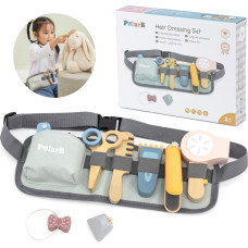 Viga Toys VIGA PolarB Koka frizieru jostas komplekts ar instrumentiem