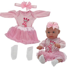 Woopie Комплект одежды для куклы Платье принцессы Повязка на голову 43-46 см