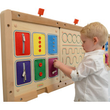 Masterkidz Sienas diagramma Atvēršana un aizvēršana Slēdzenes Slīdņi Pogas Montessori