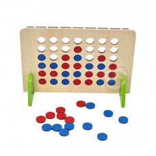 Tooky Toy Wooden Logic Game 4 in Line 45 pcs.