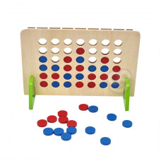 Tooky Toy Wooden Logic Game 4 in Line 45 pcs.