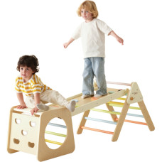 Classic World Drewniany Zestaw Wspinaczkowy Trójkąt Montessori 5w1 - Plac Zabaw Siłownia Indoor dla Dzieci