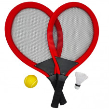 Woopie Lielo badmintona tenisa rakešu komplekts bērniem + atspoles bumba