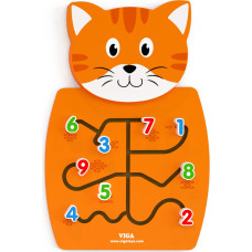 Viga Toys Koka Montessori kaķēnu manipulācijas spēle
