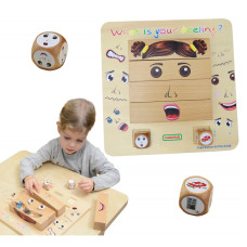 Masterkidz Mācīšanās emocijas Montessori koka spēle