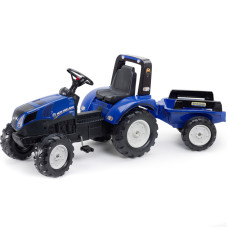 Falk New Holland lielais pedāļu traktors ar piekabi uz 3 gadiem