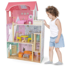 Viga Toys VIGA liela koka leļļu namiņš