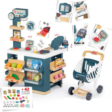 Smoby Supermarket Store with Electronic Cash Shopping Cart and Scanner